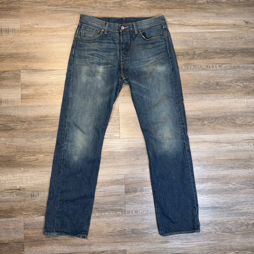 Levi's 501 Original Fit Jeans Mens W34 x L34 Classic Button Fly Straight Leg